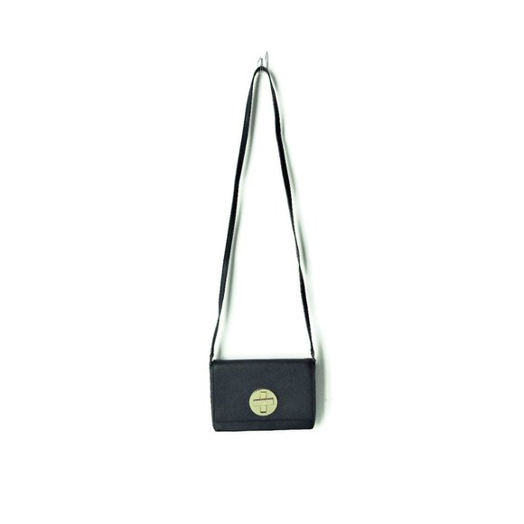 Kate Spade Black Saffiano Leather Cross body Shoulder Bag purse Clutch Sally - Picture 4 of 10